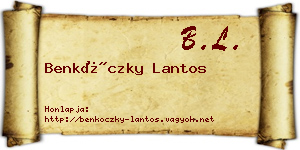 Benkóczky Lantos névjegykártya